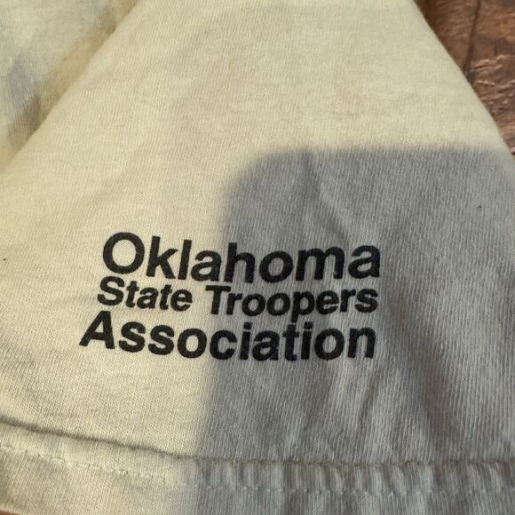 Vintage Oklahoma Highway Patrol Cadet Lawman Academy Elks Oklahoma L T-Shirt - Picture 4 of 9